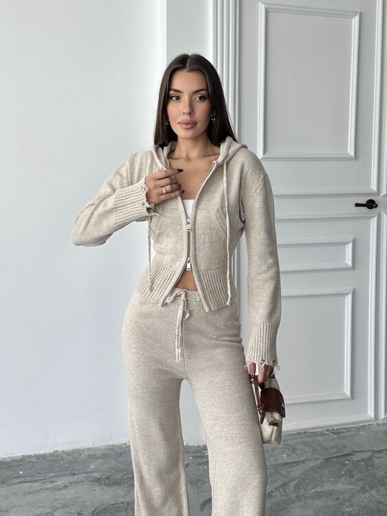 Adison Triko Takım - Krem - 2