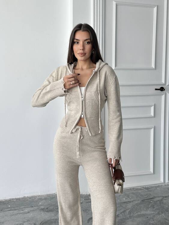 Adison Triko Takım - Krem - 2
