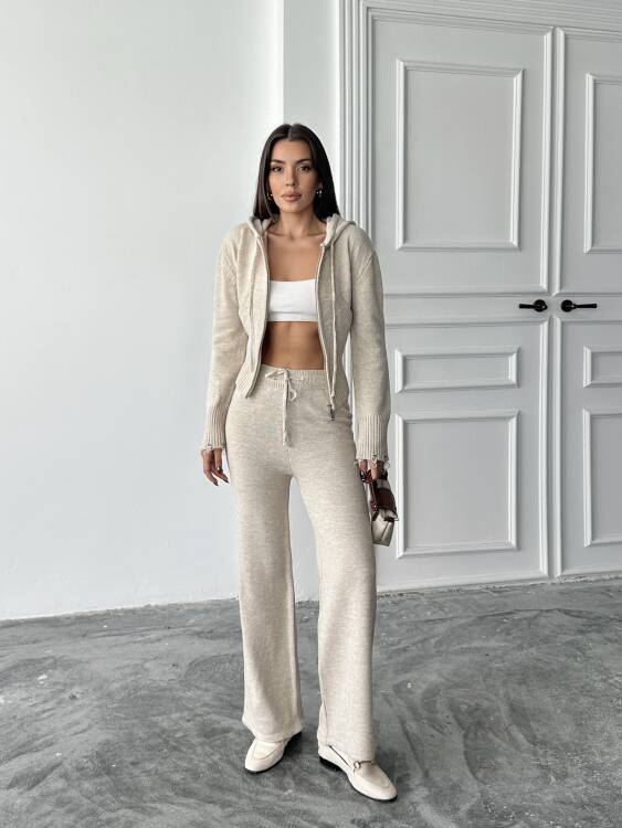Adison Triko Takım - Krem - 1