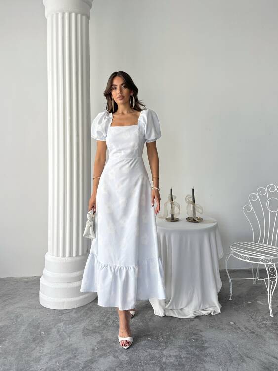 Aiden Midi Elbise - Mavi - 3