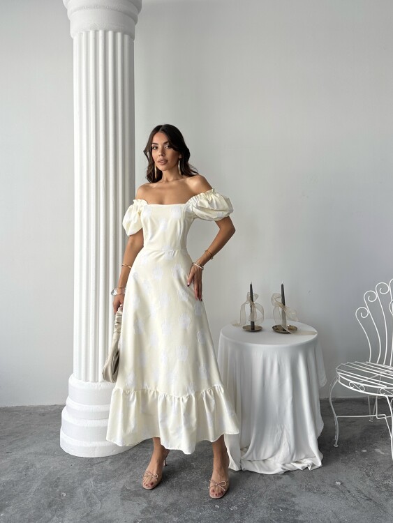 Aiden Midi Elbise - Sarı - 2