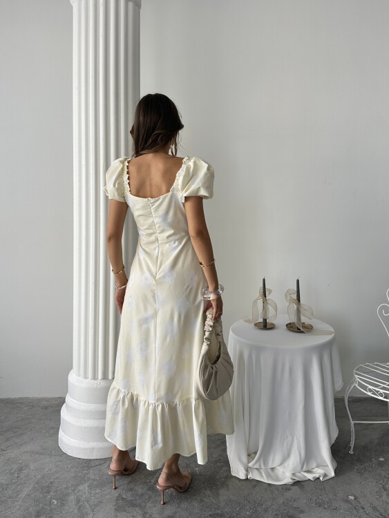 Aiden Midi Elbise - Sarı - 3