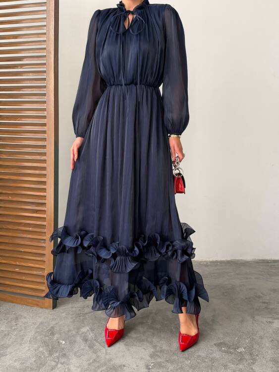 Amara Elbise - Lacivert - 4