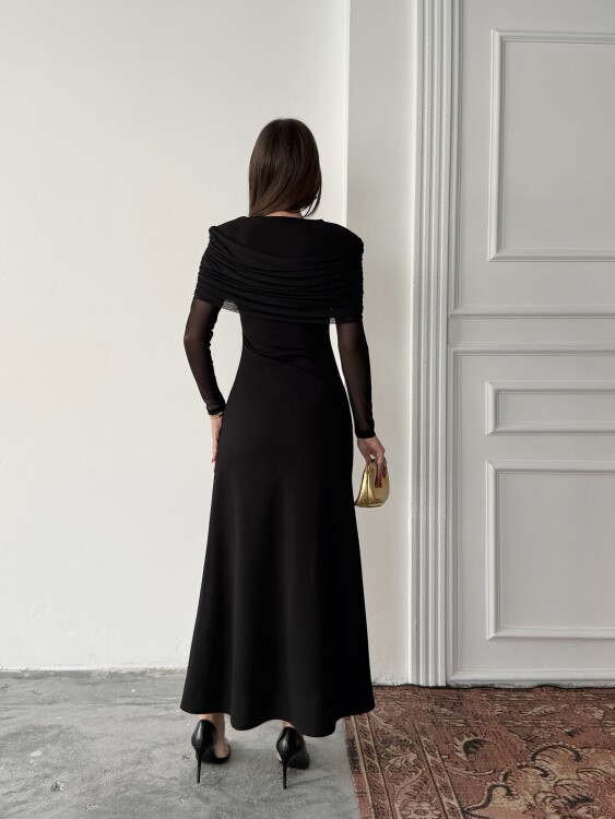 Amelia Maxi Elbise - Siyah - 3