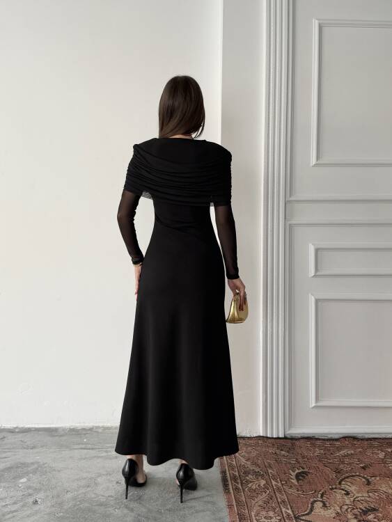 Amelia Maxi Elbise - Siyah - 3