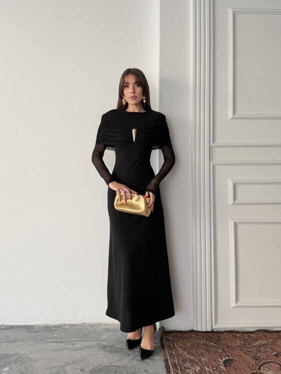 Amelia Maxi Elbise - Siyah - Sevenday