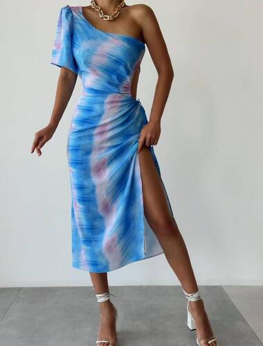 Andora Uzun Elbise - Mavi