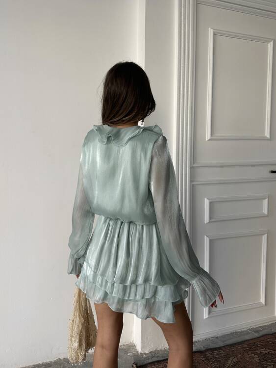 Anemon Midi Elbise - Mint - 2