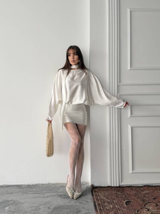 Anna Mini Elbise - Beyaz - 2