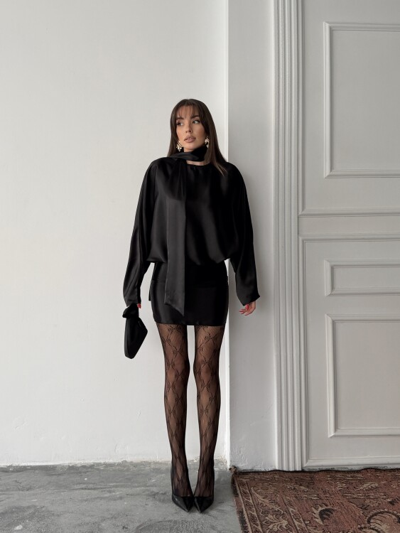 Anna Mini Elbise - Siyah - 3