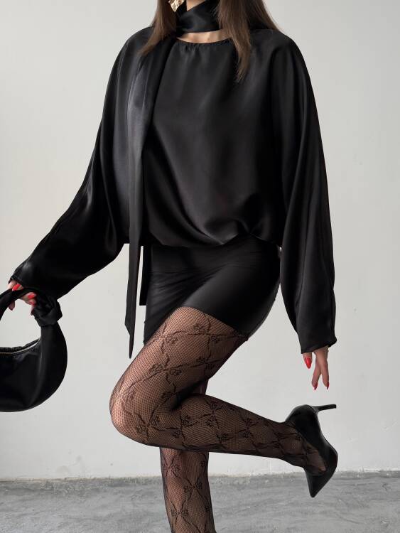 Anna Mini Elbise - Siyah - 6