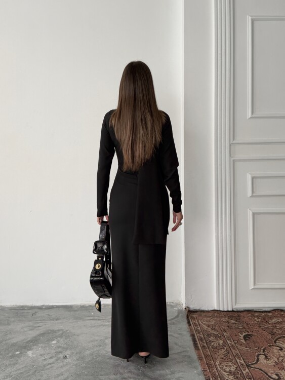 Aria Maxi Elbise - Siyah - 2