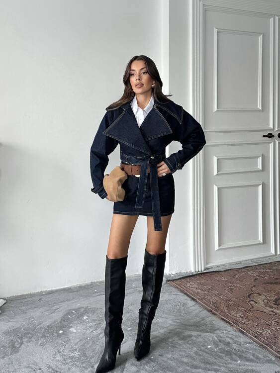 Arumi Ceket - Denim - 5