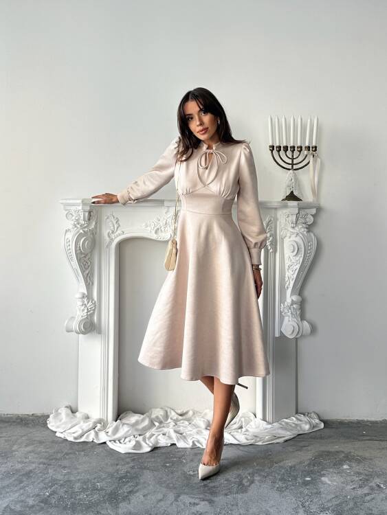 Aster Elbise - Bej - 2