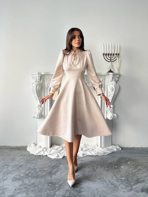 Aster Elbise - Bej - 1