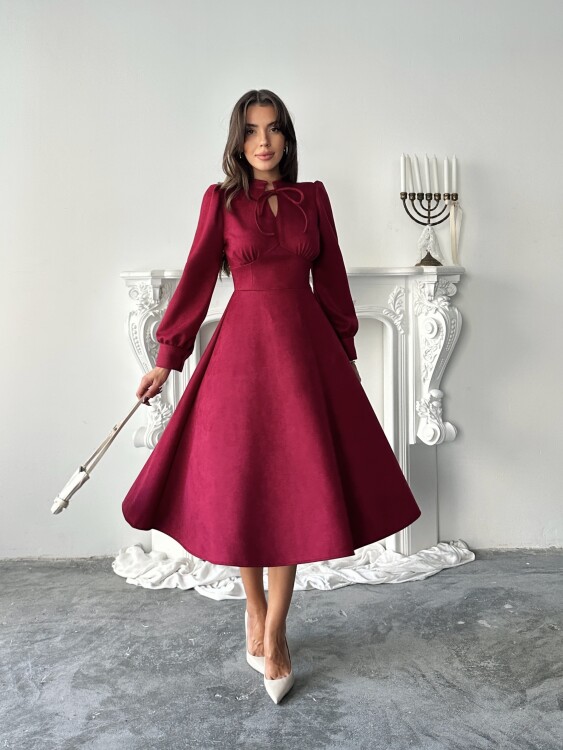 Aster Elbise - Bordo - Sevenday