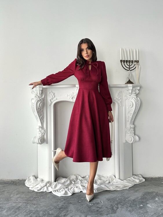 Aster Elbise - Bordo - 2