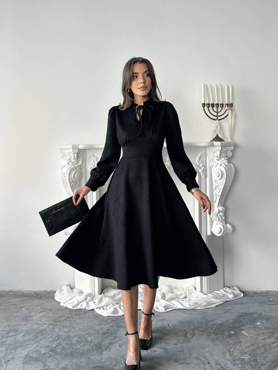 Aster Elbise - Siyah - 4