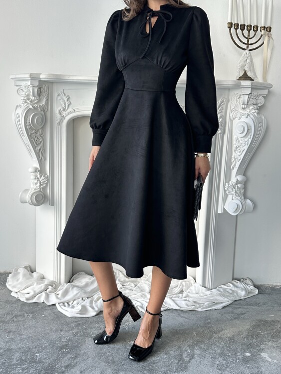 Aster Elbise - Siyah - 6