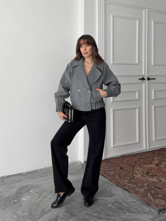 Ava ceket - Bordo - 2