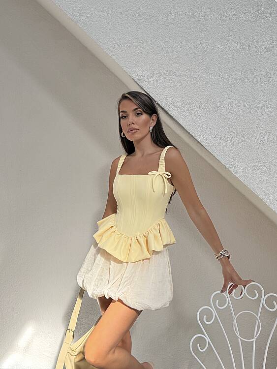 BECCA Crop - Sarı - 1