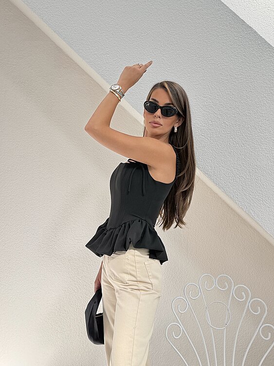 BECCA Crop - Siyah - 2