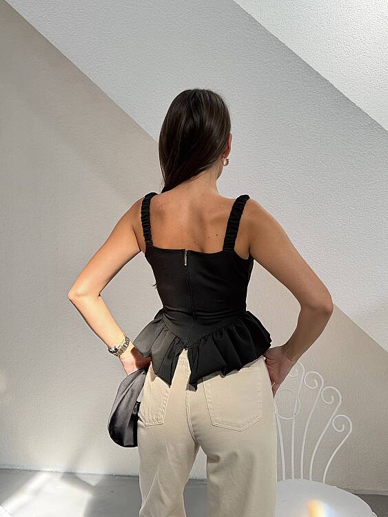 BECCA Crop - Siyah - 5