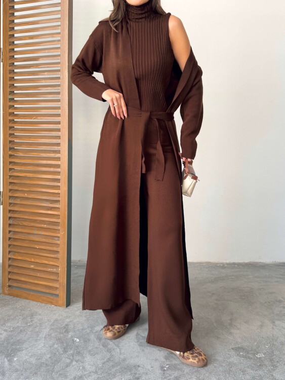 Bert Üçlü Triko Takım - Acı Kahve - 6