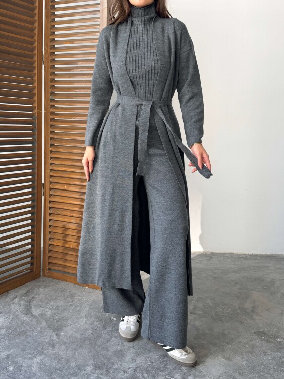 Bert Üçlü Triko Takım - Antrasit - 6