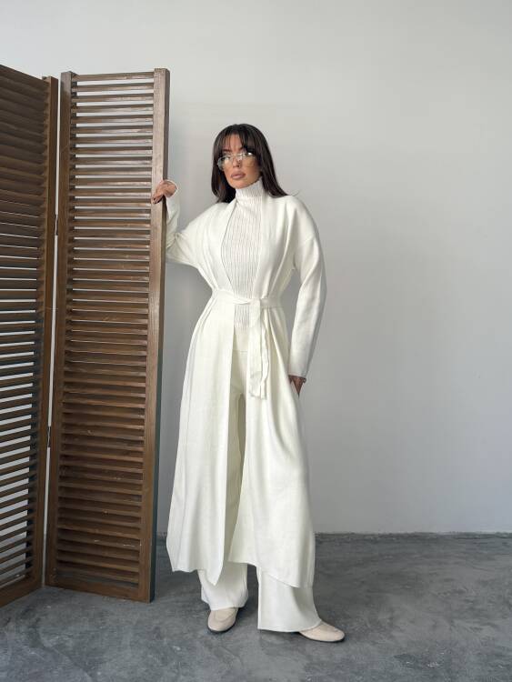 Bert Üçlü Triko Takım - Beyaz - 1