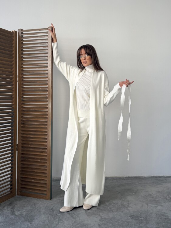 Bert Üçlü Triko Takım - Beyaz - 5