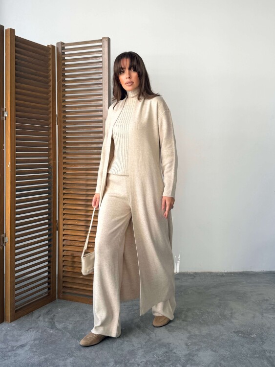 Bert Üçlü Triko Takım - Krem - 4