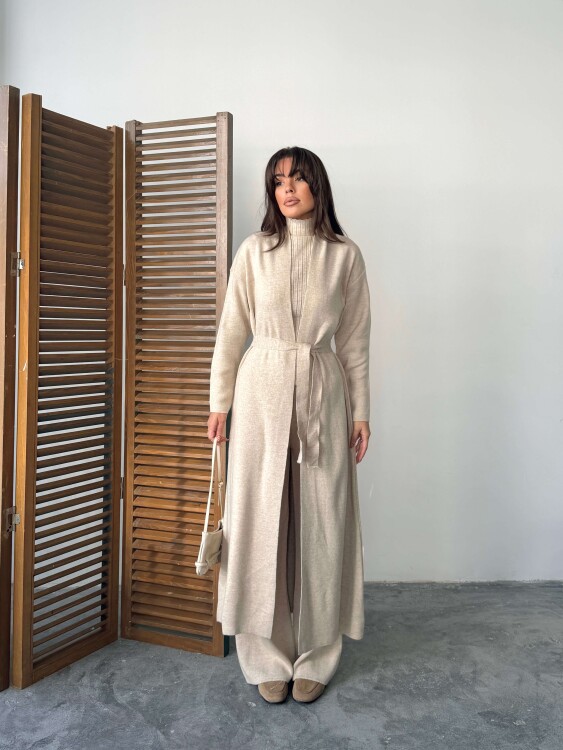 Bert Üçlü Triko Takım - Krem - 5