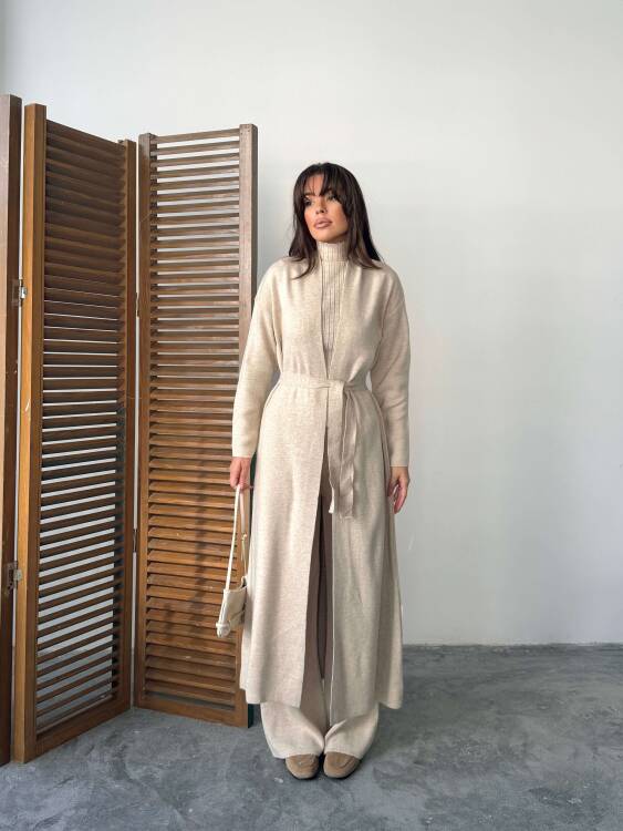 Bert Üçlü Triko Takım - Krem - 5