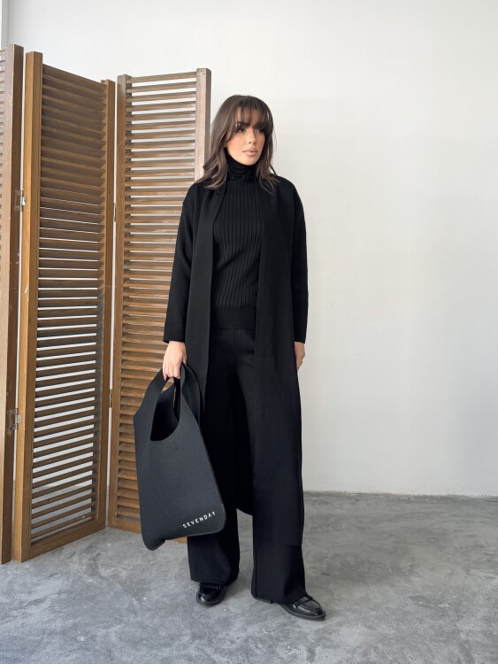 Bert Üçlü Triko Takım - Siyah - Sevenday