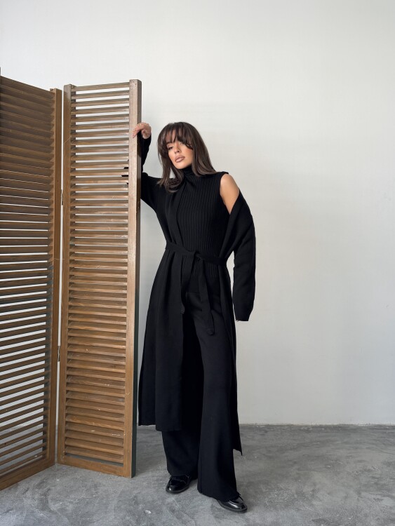 Bert Üçlü Triko Takım - Siyah - 3