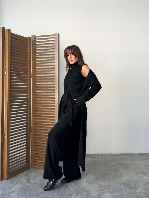 Bert Üçlü Triko Takım - Siyah - 5