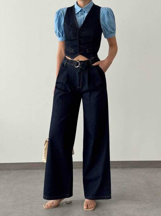 Best Denim Takım- Koyu Mavi - 1
