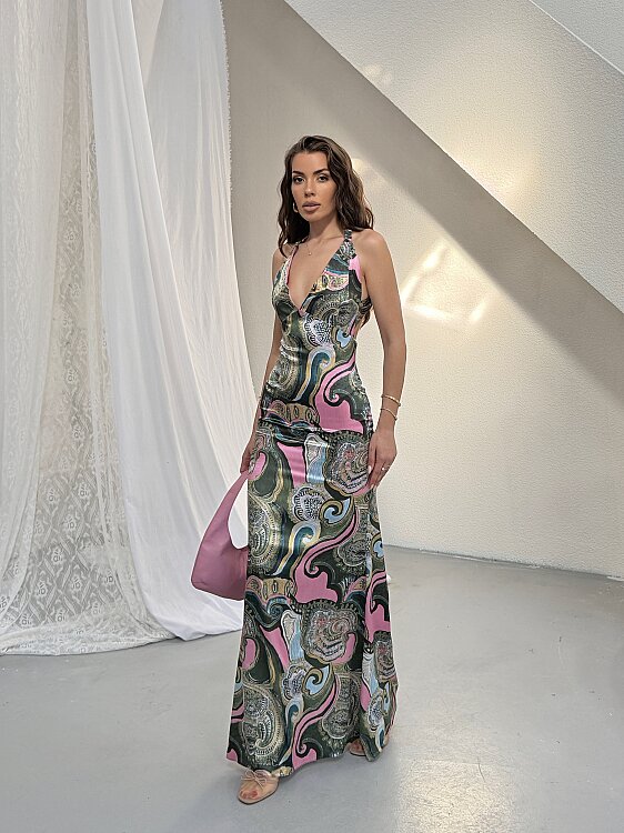 BİANA Maxi Elbise - Pembe - 3