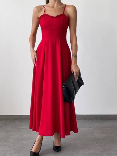 Blanca Elbise- Kırmızı