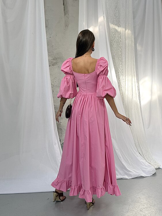 BLEEDING Maxi Elbise - Pembe - 7