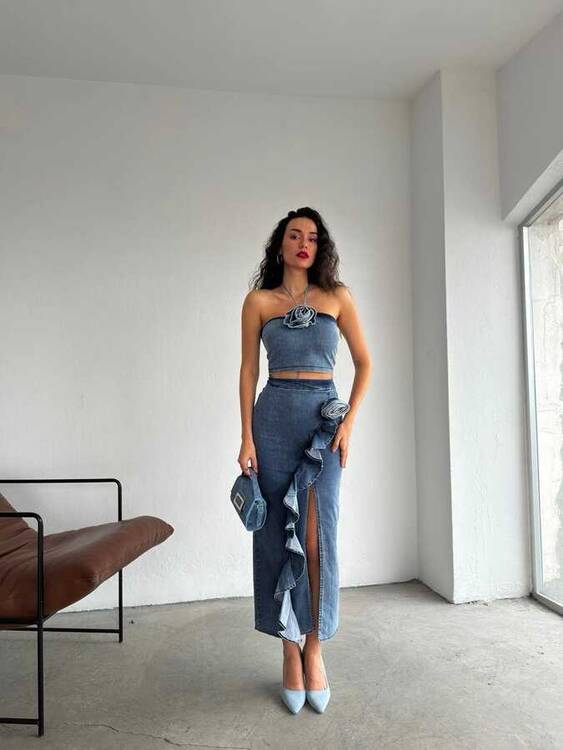 Bolex Denim Takım- Mavi - 1