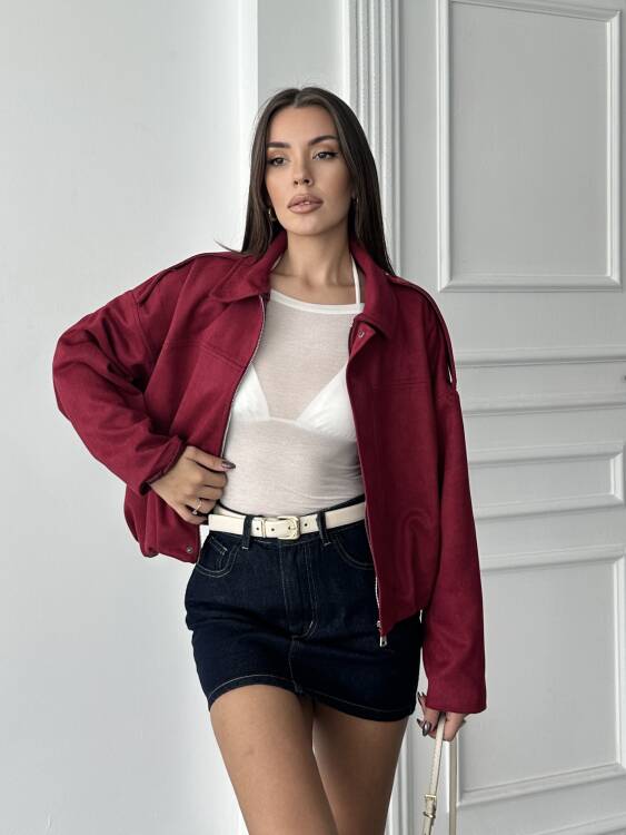 Bomber Ceket - bordo - 2