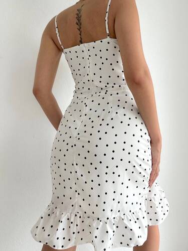 Breana Moss Elbise - Beyaz
