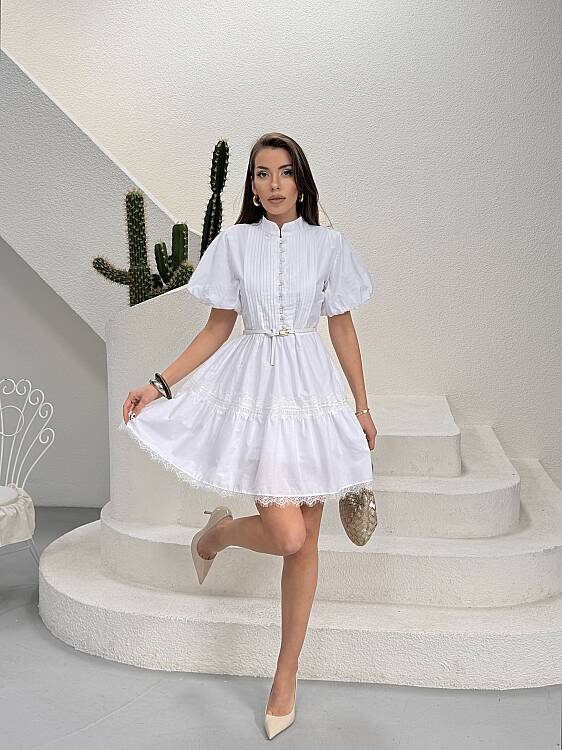 Brunelle Mini Elbise - Beyaz - 2