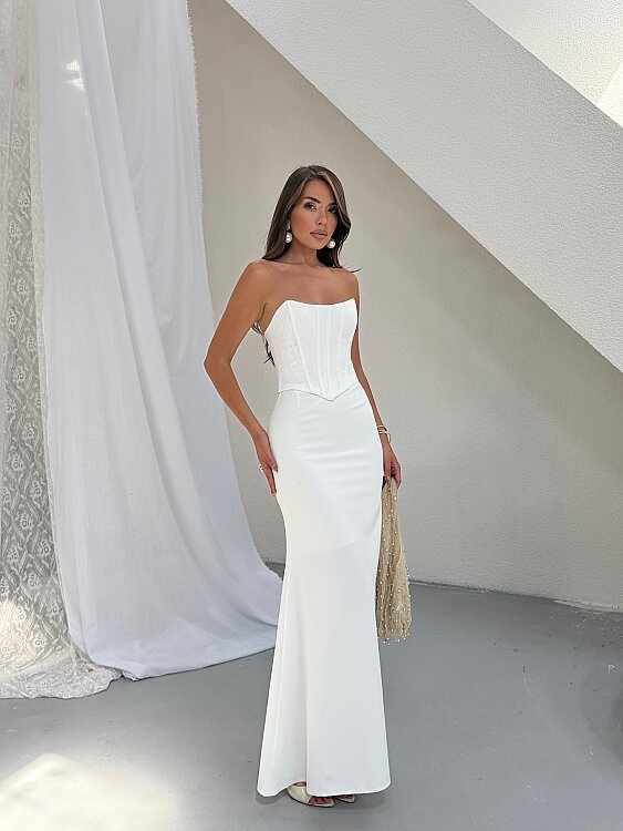 CAMELLİ Maxi Elbise - Beyaz - Sevenday