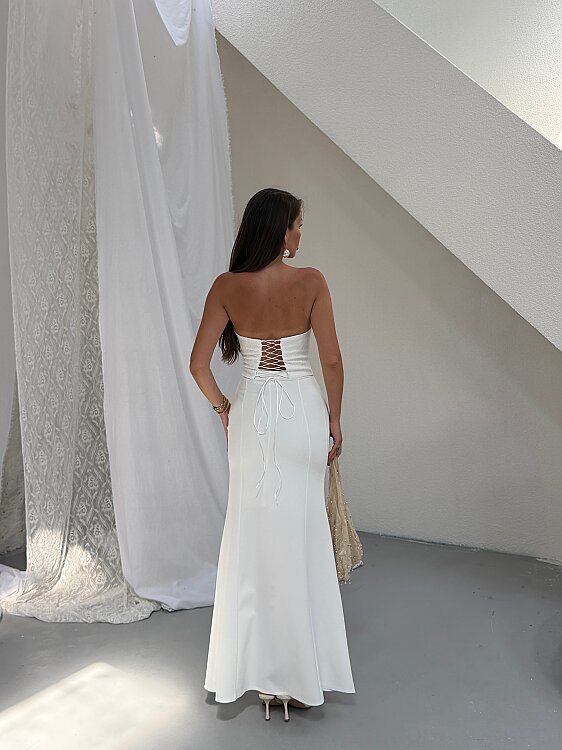 CAMELLİ Maxi Elbise - Beyaz - 6