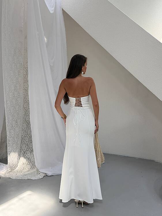 CAMELLİ Maxi Elbise - Beyaz - 6