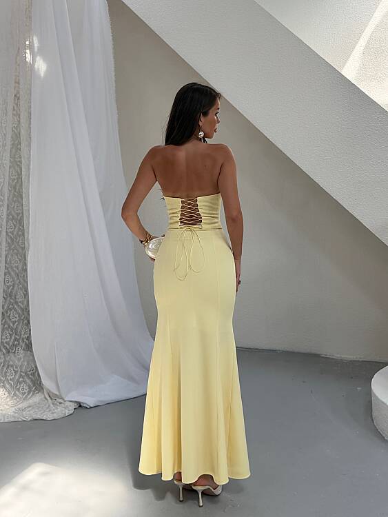 CAMELLİ Maxi Elbise - Sarı - 3