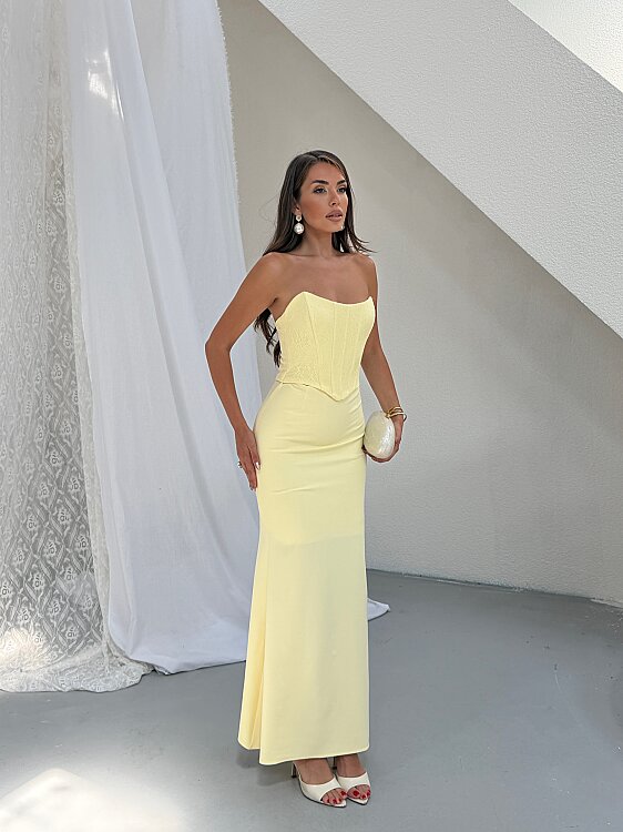 CAMELLİ Maxi Elbise - Sarı - 5